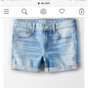 Ae denim midi shorts